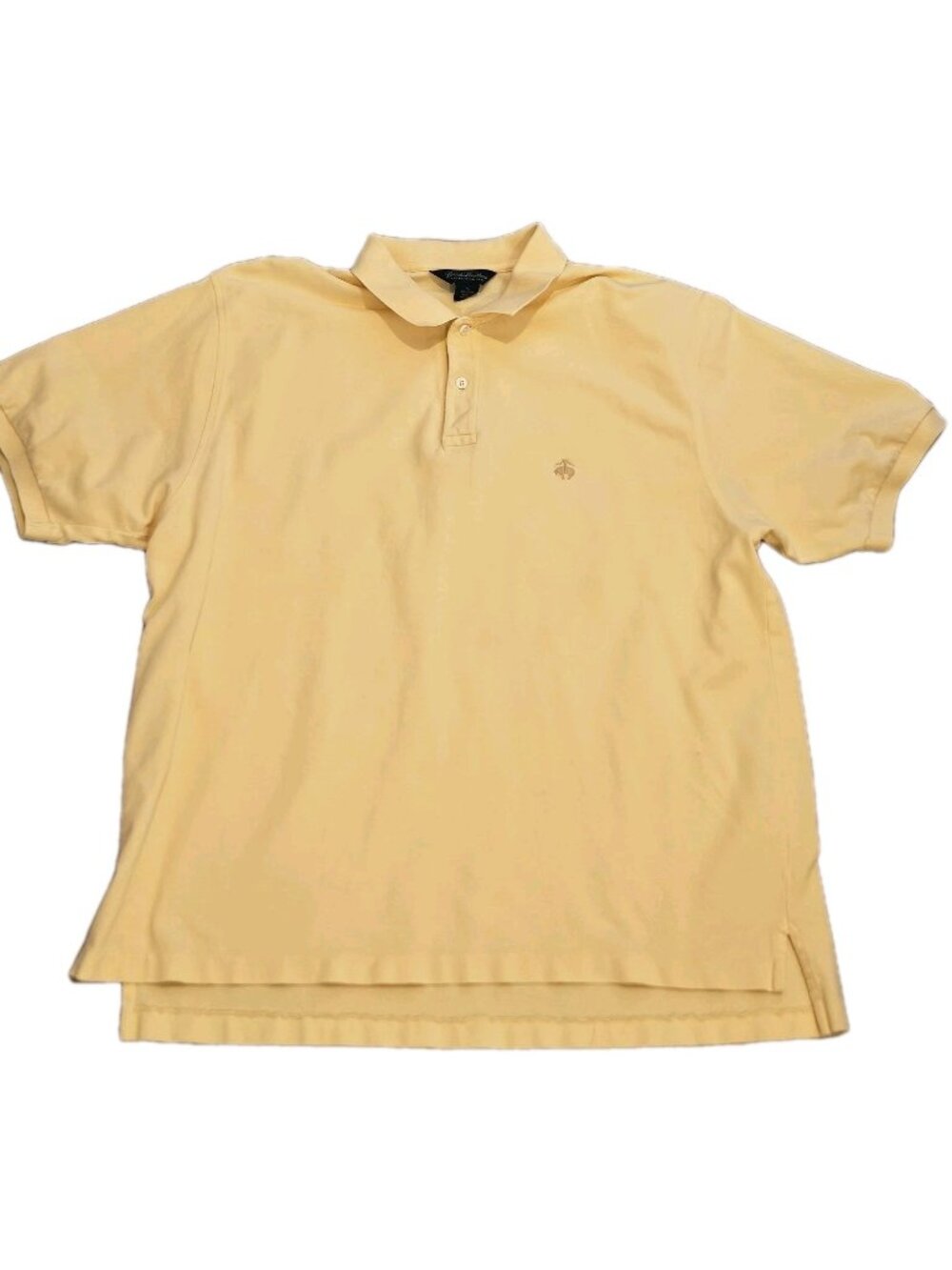 Brooks Brothers Golden Fleece  Butter Yellow Short Sleeve Polo Shirt Mens XL